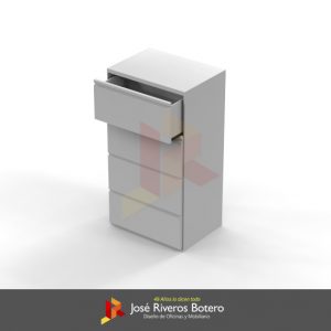 Archivador 4 Gavetas Lateral