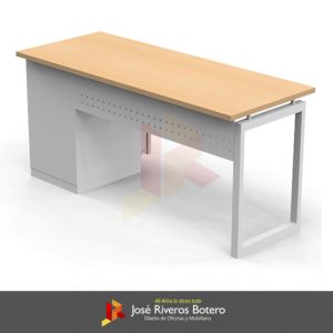 Escritorio Secretarial de 120cm con archivador 2x1