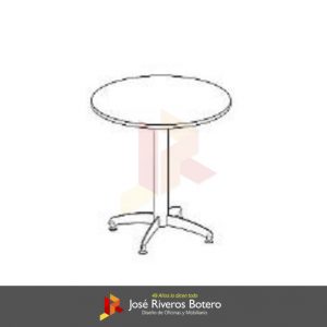 Mesa Cafetería Brick Redonda