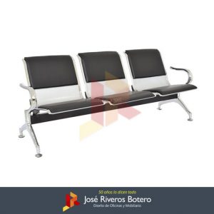Tandem 3 puestos Tapizado JR-AER